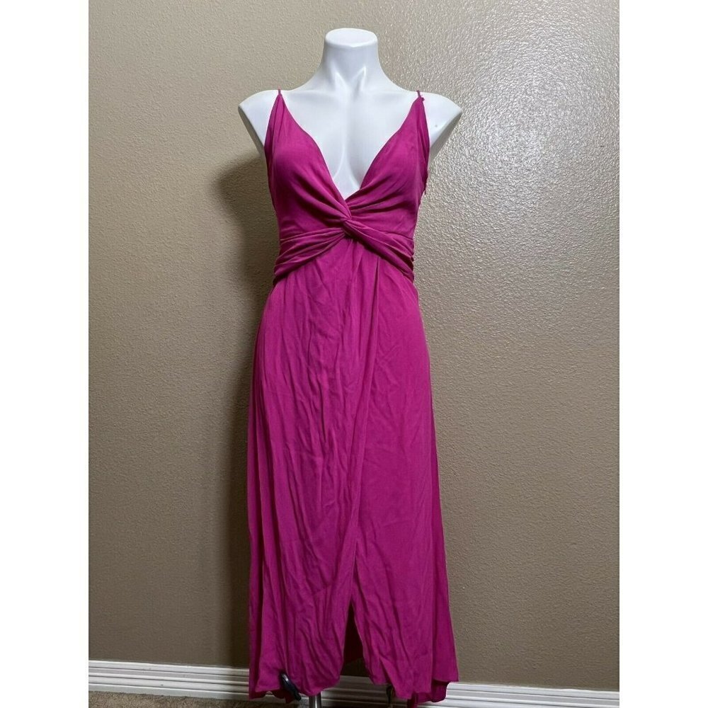 Zara Dress  Long Wrap Dress Fushia Size S New  $69  2298 174
